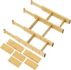 4Pcs Expandable Drawer Dividers+9 Divider（12/7/18Cm)+Replacement of 3 Small Part