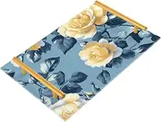 Rose Beauty Summer Flower and Whites Decorative Bed Trays with Handles Trays for Eating On for Jewelry Perfume for Food Carrying asafates Grandes para servir comida