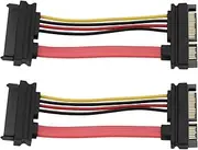 Create idea 2pcs SATA to SAS Data Cable 22 Pin Male to 29 Pin Female Adapter Hard Drive Cable 8cm for SFF-8482 Host Hard Drive Compatible with Dell