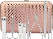 Nail Tool Set, 18Pcs Portable Nail Clippers Professional Pedicure Tools Set Stainless Steel Manicure Pedicure Nail Clipper Facial Nail Grooming Kit