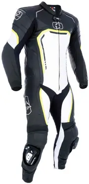 Oxford Stradale One Piece Leather Suit, black-white, Size S for Men Black White