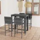 Outdoor Bar Set Table Stools Set Furniture Dining Chairs Patio Garden vidaXL