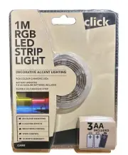 Click 1 Metre RGB LED Battery Operated Strip Light