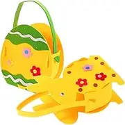 OFFSCH 2pcs Bunny Easter Baskets Eggs Handbag for Candy Storage Decorative Party Bag Felt Rabbit Ornament for Easter Present