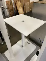 photo booth printer stand and shelf White