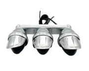 Triple Incandescent Mini Auxiliary Light Purple Watermelon Lenses w/ Visor