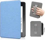 for 7 Inch Kindle Paperwhite 12th Gen 2024 and Kindle Colorsoft Signature Edition Case Cover, Case for Kindle Paperwhite 2024 (12th Gen) 7 inch, Auto Sleep Wake, Hand Strap Feature (Sky-Blue)