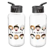 Friends Chibi Characters Drink Bottle Mothers Day Birthday School Friend Gift