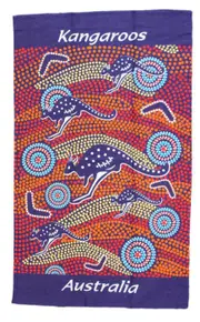 Australia Australian Souvenir Tea Towels 100% Cotton Linen Weave Flag Map Gift