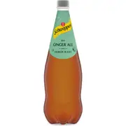 Schweppes Dry Ginger Ale Soft Drink Classic Mixers Bottle 1.1l