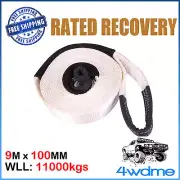 Snatch Strap Rated Rope 9M 100mm 11000kgs Recovery Tow 4WD 4x4 Accessory Offroad