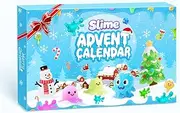 Slime Advent Calendar 2025 Children for Girls Boys 24 Days Countdown Calendar Fluffy Butter Cloud Crystal Slime Toy Calendar Christmas Calendar Christmas Surprises Gift