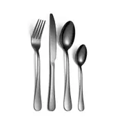 1Set Black TablewareSe Set Silverware 18/10 Stainless Steel Cutlery Set Mirror Polished Spoon Set Dinnerware Set Free Shipping