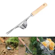 Hand Weed Puller with Bottom Holder Weeder Removal Deeper Digging Garden Tool