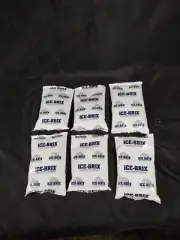 6 PCs Ice-brix Gel Ice Packs Leak Proof Cooler Blocks Packs Reusable Non-toxic