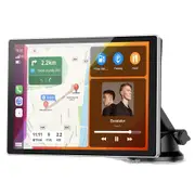 Portable Carplay Screen for Car, 9 inch Wireless Carplay Android Auto Screen with 4K Dash Cam and 1080P Backup Camera with 128G Memory Card