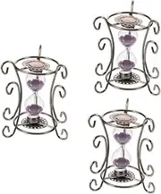 BESPORTBLE 3pcs Iron Retro Retro Decor Vintage Ornaments Sand Clock Adornment Desktop Sand Clock Living Room Decor Fireplace Decorations Desktop Ornament Wrought Iron