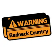 2X Warning Redneck Country Car Sticker Decal Outback 4x4 Ute Country Aussie #...