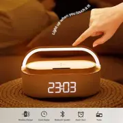 Rechargeable FM Radio LED Alarm Clock with 15W Wireless Charger,