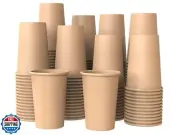 WANBAO 100 PCS 12 OZ Disposable Paper Cups, Coffee Cup, for Coffee Beverages