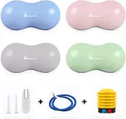 Peanut Shape Exercise Ball with Foot Pump Support 500Kg 90x45cm Swiss Ball for Y