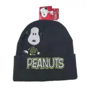 Peanuts Snoopy Skeleton Embroidered Beanie Hat Unisex Adult Black OSFM