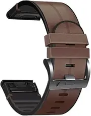[SKXMOD] Leather+Silicone Watchband For Garmin Fenix 5 6 5X Plus 6X Pro 7 7X Band Strap Quickly Fit 22 26mm Wristband For Garmin Epix