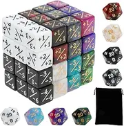56Pcs Counter Dice Set Decorative Acrylic Magic The Gathering Dice Set Multipurpose Portable MTG Counter for Home Outdoor Party