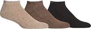 [CHAPS] Men's Assorted Marl Low Cut Casual Socks (3 Pack), black, Shoe Size: 6-12