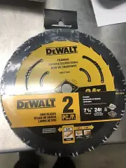 DeWalt DWA171424 7 1/4 24T Carbide teeth saw blade two pack