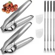 Nut Cracker Black Walnut Cracker Stainless Steel Pecan Cracker Nutcracker Tool Heavy Duty for All Nuts,Black Walnut, Macadamia Nuts, Hazelnut, Almonds,Pecan,Walnuts