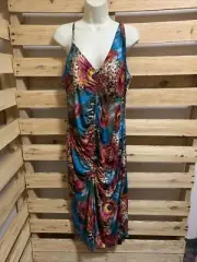 NWT Bluebell Peacock Feather Plus Size Dress Woman’s Size 3X KG Clubwear