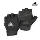 Adidas可調式透氣短指訓練手套