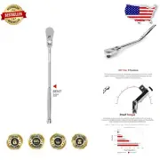 Sleek 12 Inch Flex Head Ratchet with 90-Tooth Gear - Non-Quick-Release Design