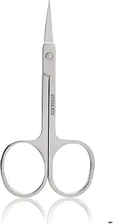 Professional Safety Silver Nasal Scissor | Precision Steel Grooming Tool Kit Suitable for Pain-Free Nose, Ear And Eye Brow Hair Cutting | Silver Scissor Helps Boost Confidence | Set of 1