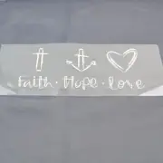 Ready to Press Heat Transfer Cricut Iron-On Design - Faith Hope Love - EasyPress