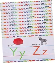 Veemoon 2pcs Alphabet and Number Line Classroom Wall Decor Educational Posters Upper for Early Learning Activities