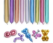 Yamibobo 100 Pieces 260 Black Long Twisting Balloons DIY Long Balloons Modelling Balloons for Christmas Birthday Party Decorations