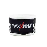 在飛比找momo購物網優惠-【MaxxMMA】抗菌竹纖維手綁帶-白骷髏頭4.5m(散打 