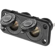 Narva 12V Accessory Socket - Twin, Black