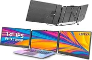 Laptop Screen Extender, 14" Portable Monitor, 1080P FHD Triple Monitor Extender for 13"-17.3" Laptop, HDMI/USB-C for MacBook, Windows, Chrome, Switch, Plug & Play