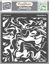 CrafTreat Marble Background Stencils for Painting on Canvas, Wall Art, Home Decor and Journal Notebook - Marble Stencil - 12"X12"- Reuseable Wall Stencils for Painting Large Pattern Room Decors