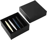 [WATIIFUFU] 4pc Tie Clip Set Gold Tie Clips Fashionable Necktie Pins for Grooms and Men