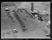 Aerial view of Roma Oil Bore, Queensland, 1927 Australia Old Photo