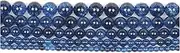 [Niviora] ZBSS Natural Stone Beads Blue Quartz Crystal Charm Round Loose Beads for Jewelry Making Needlework Bracelet DIY Strand 4-12 MM 106 (Color : H7389, Item Diameter : 10mm About 38 pcs)