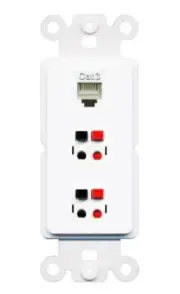 [3 Ports] PHONE 2 SPEAKER Rocker Wall Plate White
