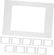 Homoyoyo 10pcs A4 White Cardboard Picture Frame Mat with Cutouts Ideal for Photo Matting Art Prints and Pictures for Craft Paper Photo Frames