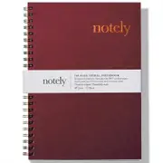 Notely Lined Spiral Notebook A5 - Wine/Copper