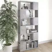 NNEVL Book Cabinet Room Divider Concrete Grey 80x24x186 cm Chipboard
