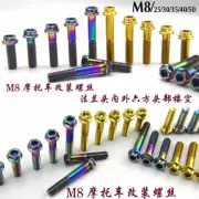 4pcs M8 Titanium Flange Drilled Bolts Hexagon Socket Screws 15/20/25/30/40/50mm